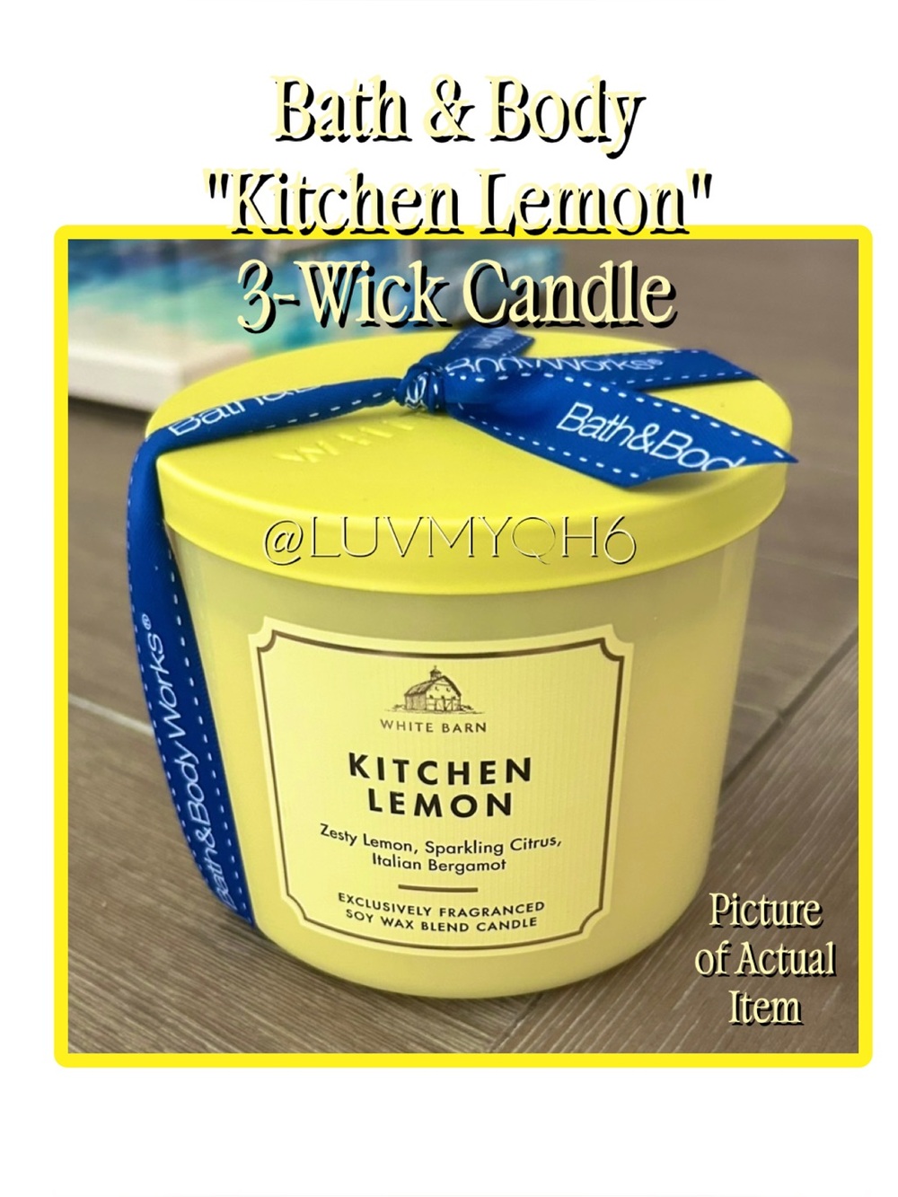 Bath & Body Works "Kitchen Lemon" 3-Wick Candle